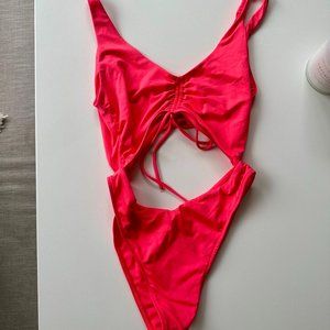 Frankies Bikini Hot Pink One Piece